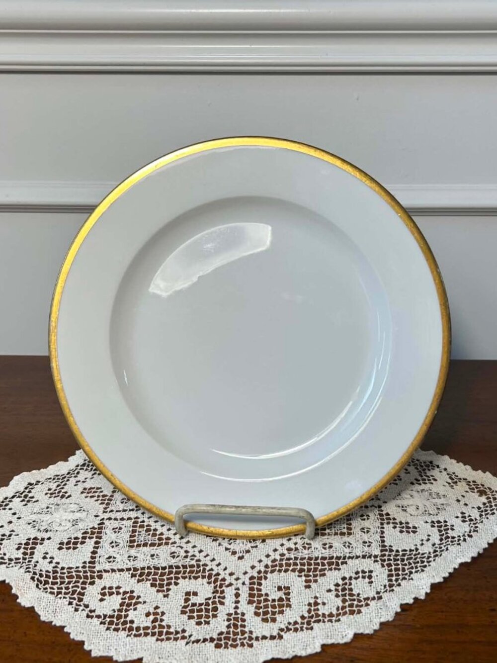 Paul Müller Selb Bavaria gold band porcelain dinner plate